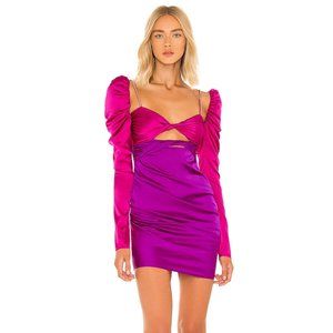 NWOT The Bar Silk Twist Dress in Pink & Purple Size 00